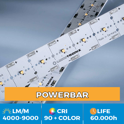Module Profesionale PowerBar, pana la 11.000 lm/m, lumina alba, colorata si UV